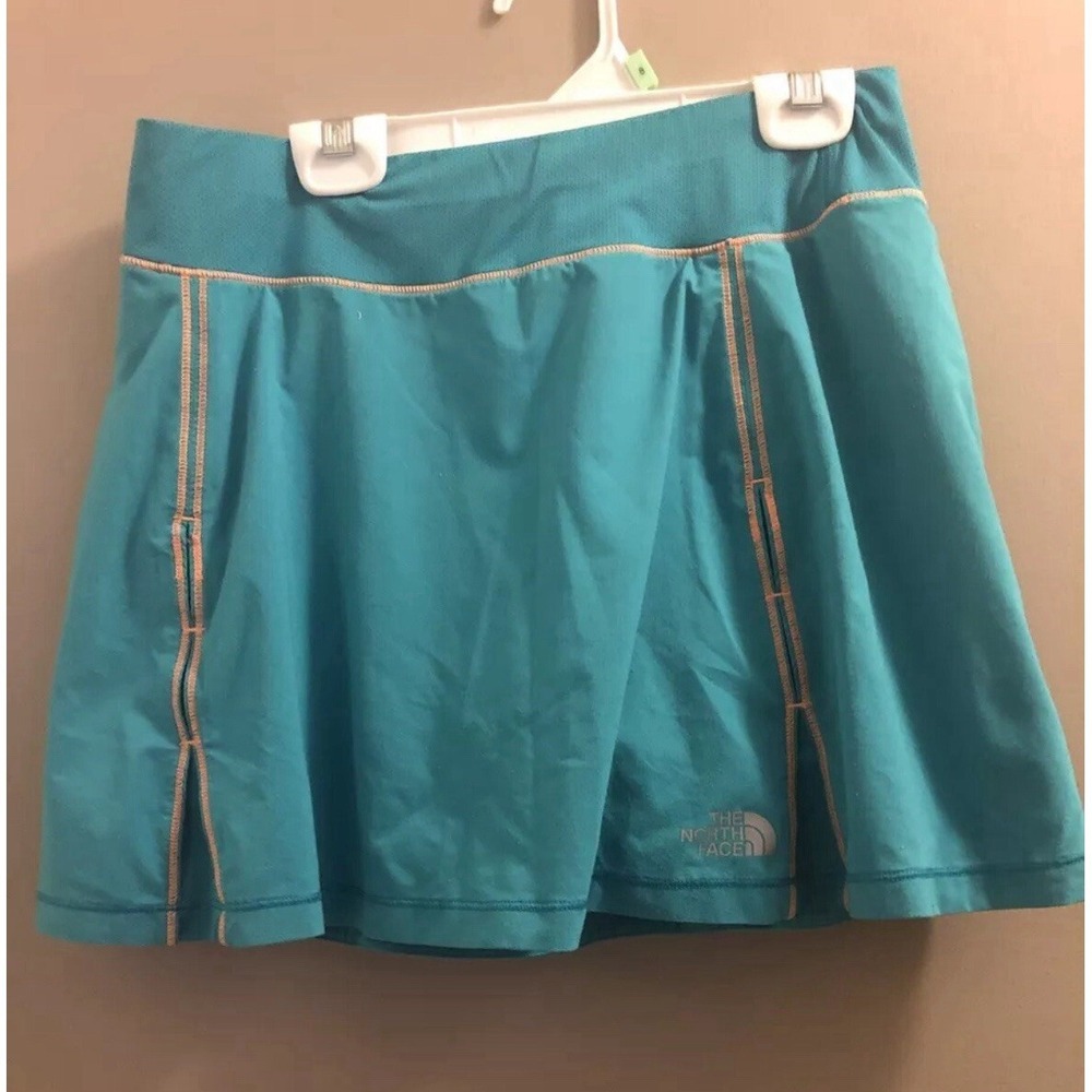 The North Face Skort Women's S Small Teal Orange Golf Skirt Hiking Tennis